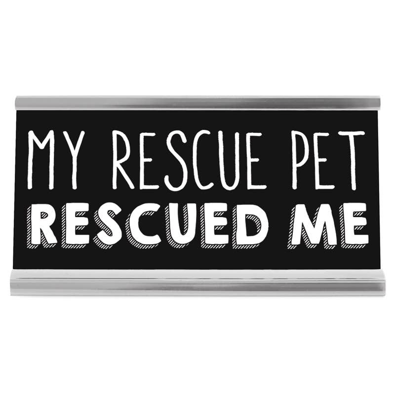 4" Black Desk Sign - My Rescue