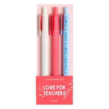 Love for Teachers Pen Set of 3