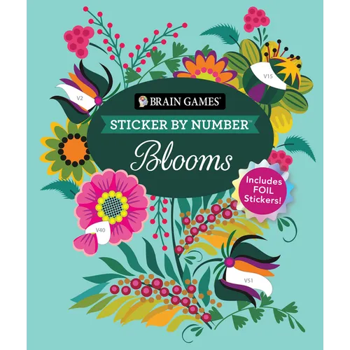Brain Games - Sticker by Number: Blooms: