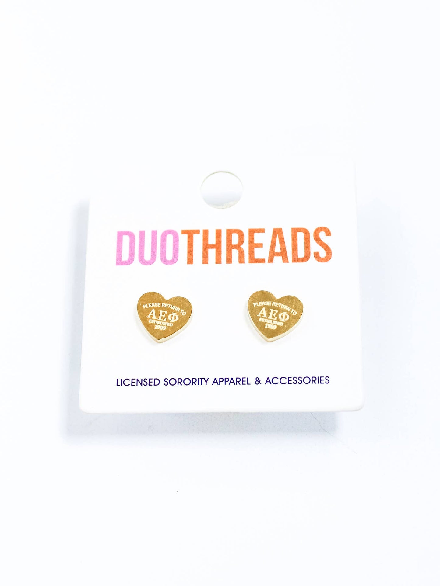 CHI Omega Sorority Heart Earrings: