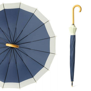 Two Tones Pastel Colour Umbrella with curve handle