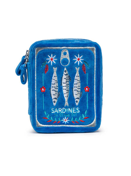 Sardines Velvet Jewelry Zip Case