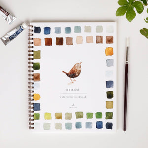 Birds watercolor workbook