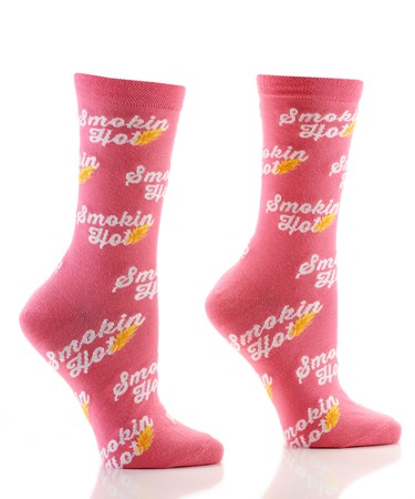 Women's Crew Sock, Smokin Hot