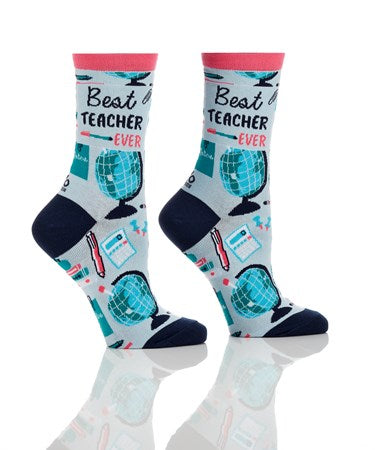 Women's Crew Sock, Best Teacher