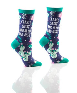 Women's Crew Sock, Classy but Sassy