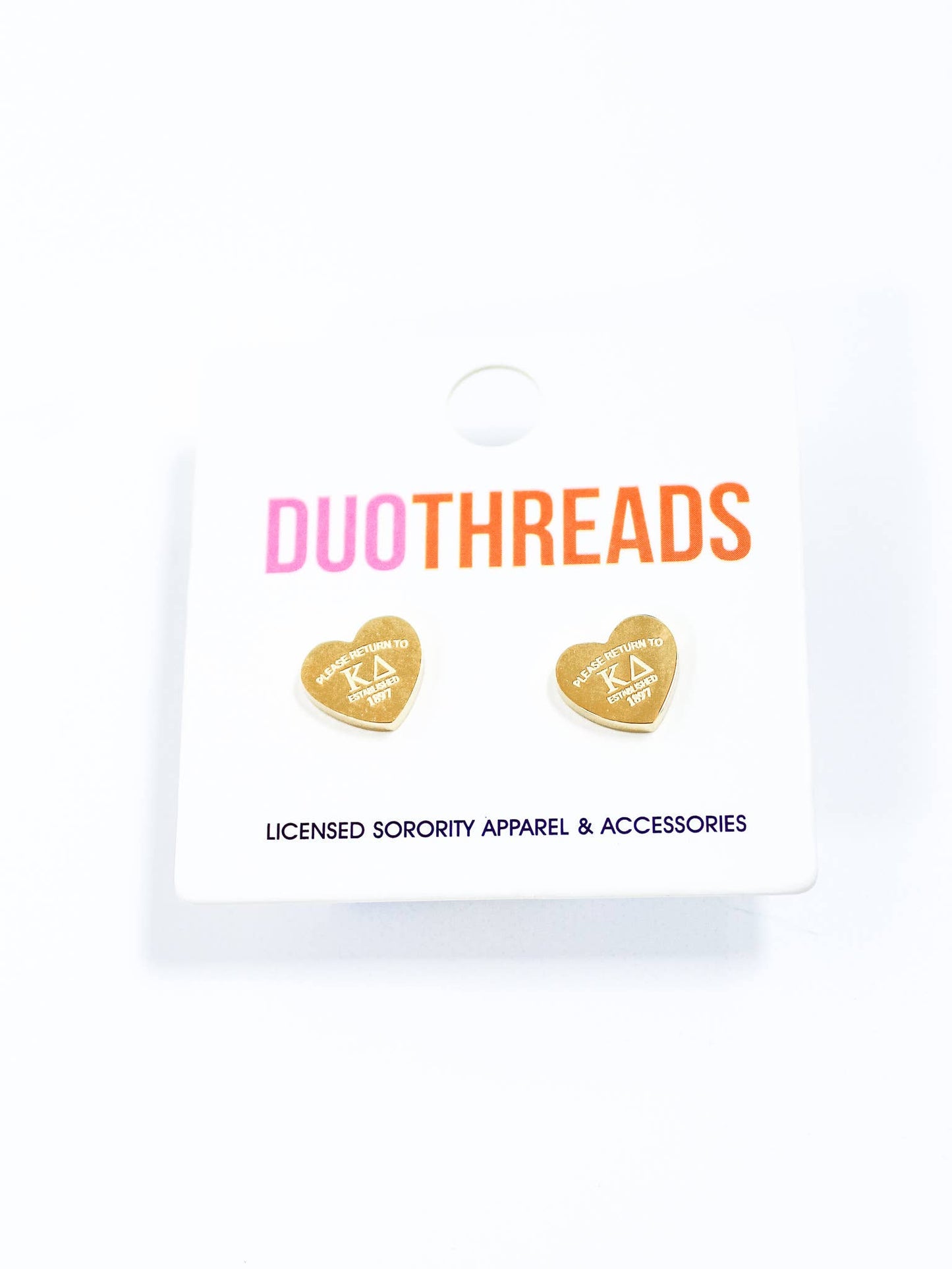 CHI Omega Sorority Heart Earrings: