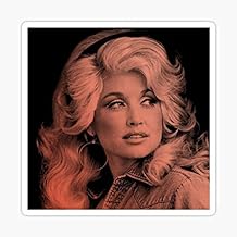 Dolly Parton Black Vintage Sticker. (2 designs)