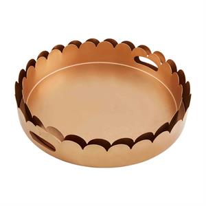 Gold Scalloped Edge Tray Set