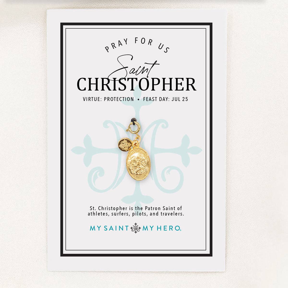 St. Christopher Charm, Gold