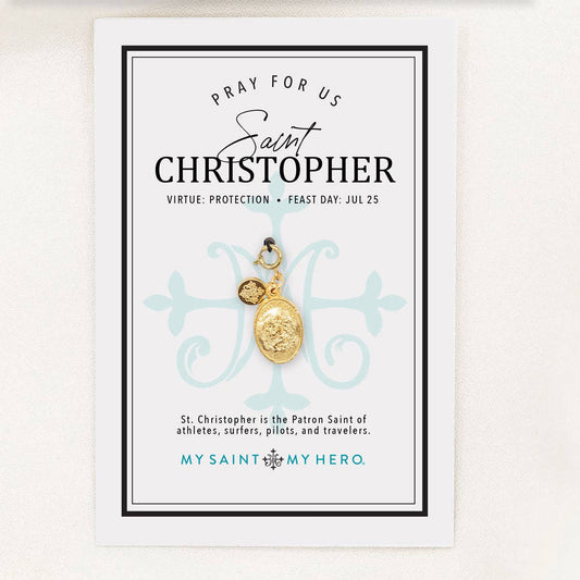 St. Christopher Charm, Gold