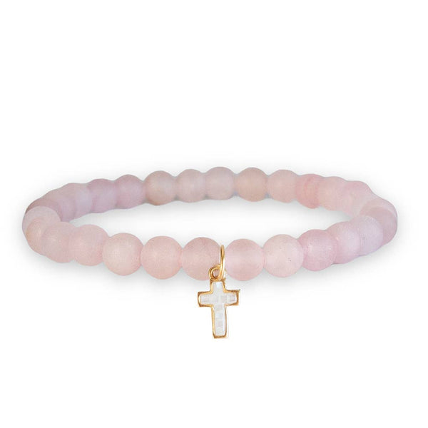 Scripture Bracelet with Cross Charm-"And now these three...