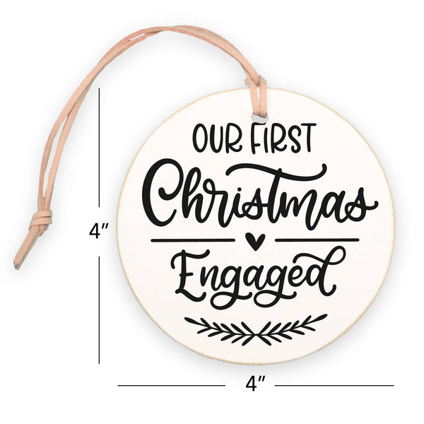First Christmas Engaged Christmas Ornament,