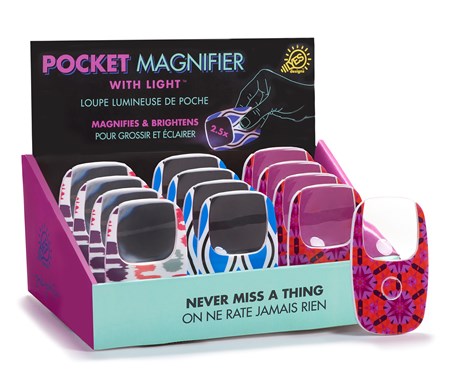Pocket Magnifier w/LED w/Displayer