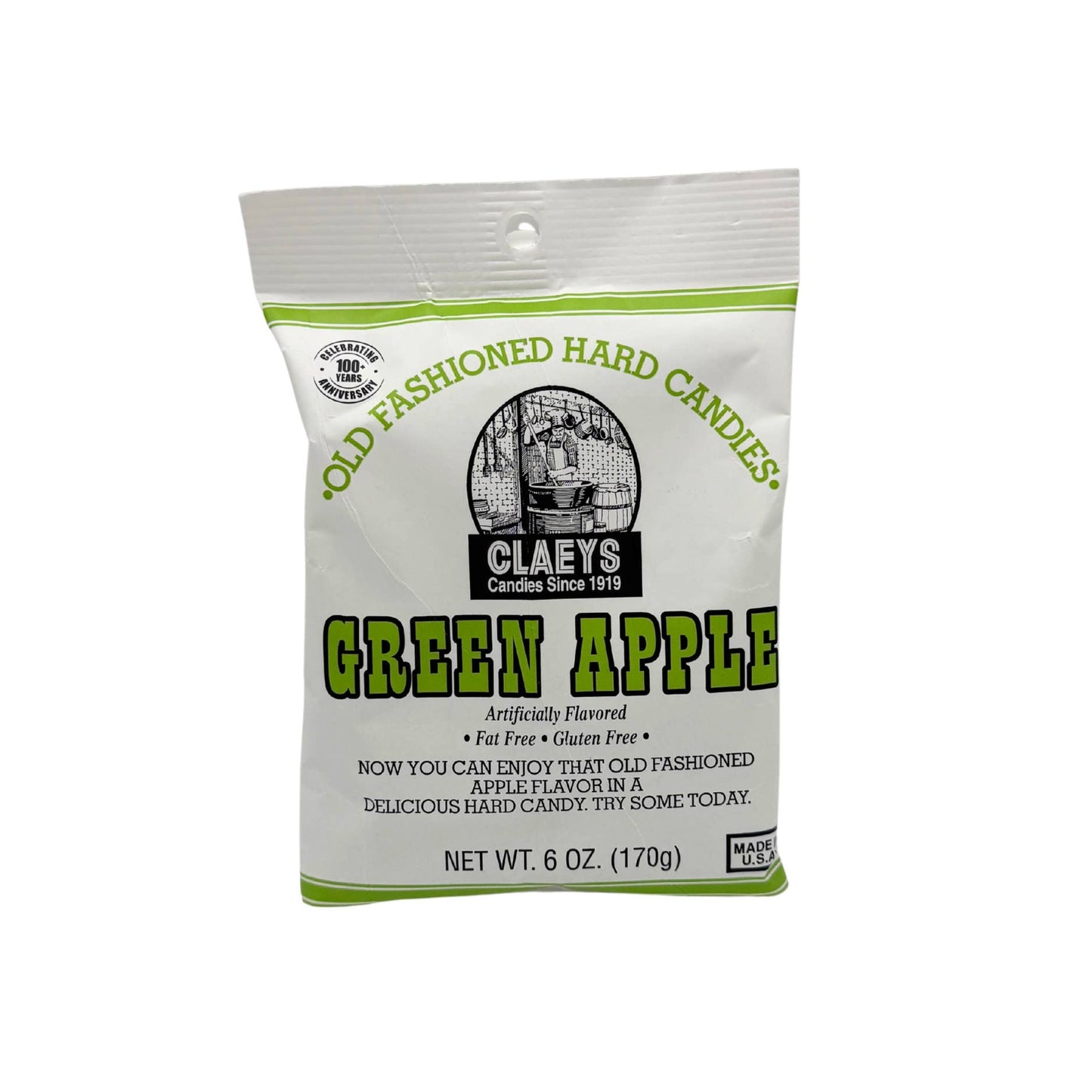 Claeys Old Fashioned Hard Candy Green Apple Drops