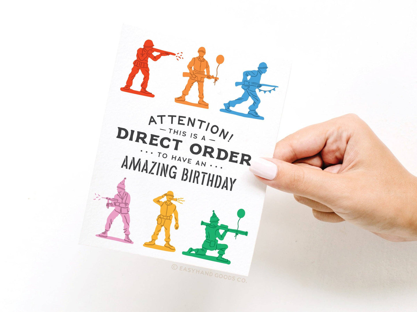 Direct Order Army Men Birthday Greeting Card.  GRT0478