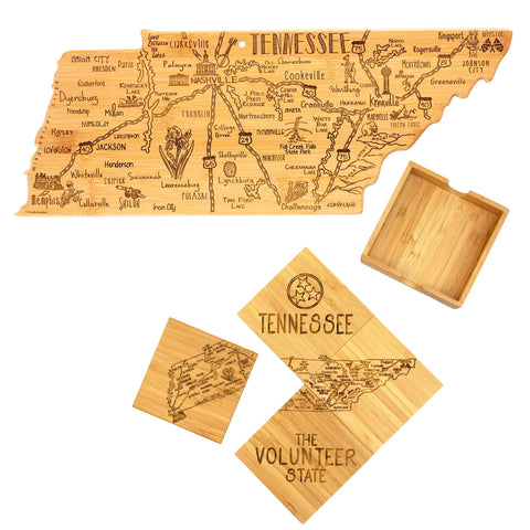 Tennessee Charcuterie Board & Coaster Gift Set