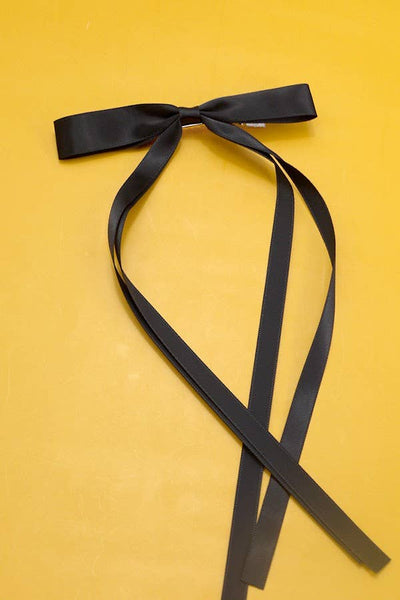 SKINNY RIBBON BOW HAIR CLIP