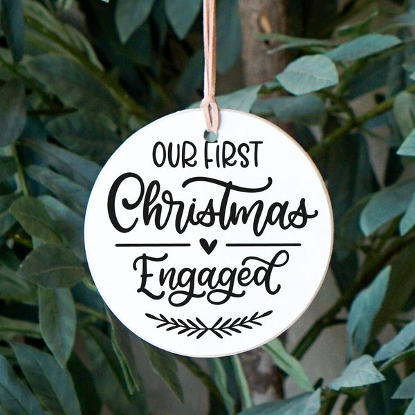 First Christmas Engaged Christmas Ornament,