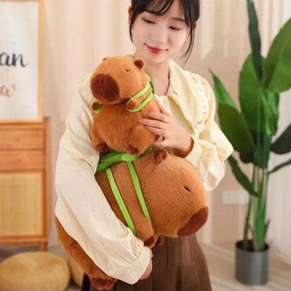 Capybara Kawaii Plush w/ Turtle Backpack