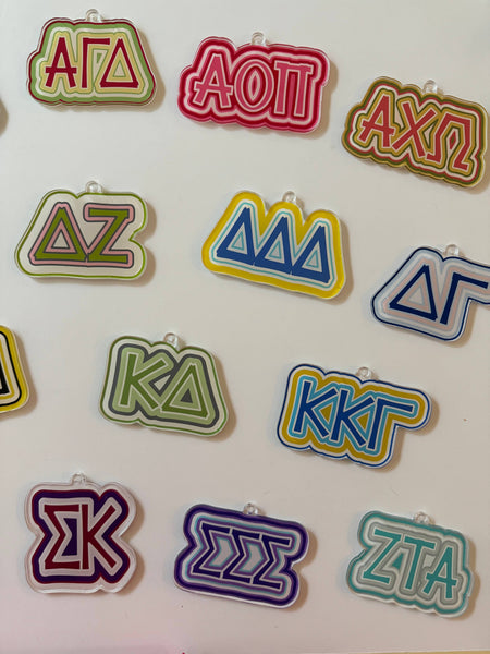 Sorority Colorful Acrylic Key Chain