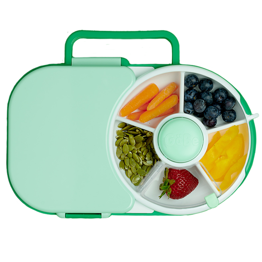 GoBe Kids 2-in-1 Lunchbox with Small Snack Spinner Flip: Sage Green