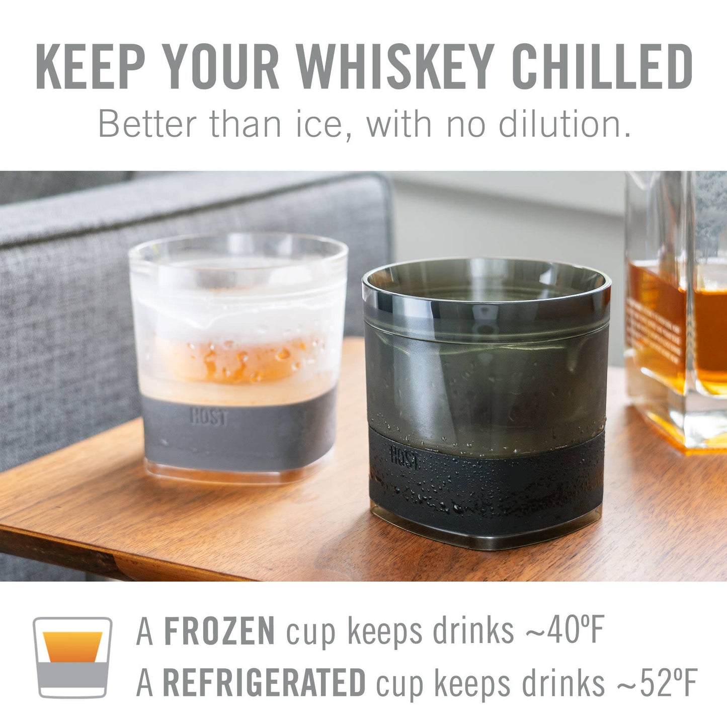Whiskey FREEZE™ Insulated Cooling Cup in Smoke