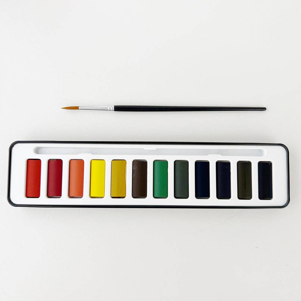 Black Case Watercolor paint set