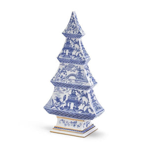 Blue and White Christmas Tree