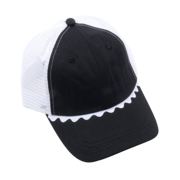 Ric Rac Trucker Hat: Black