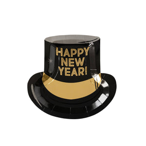 Happy New Year Hat Shaped Paper Plate