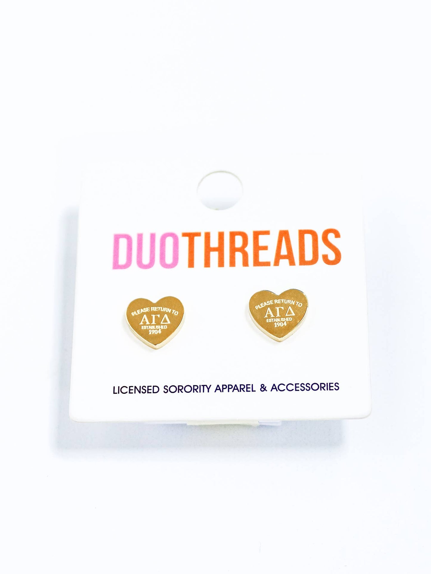 CHI Omega Sorority Heart Earrings: