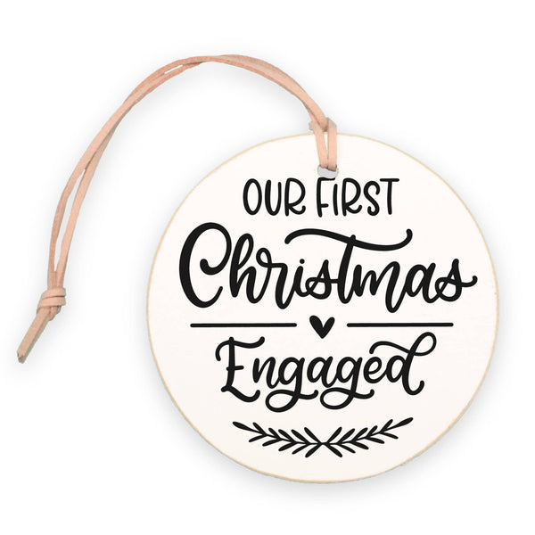 First Christmas Engaged Christmas Ornament,
