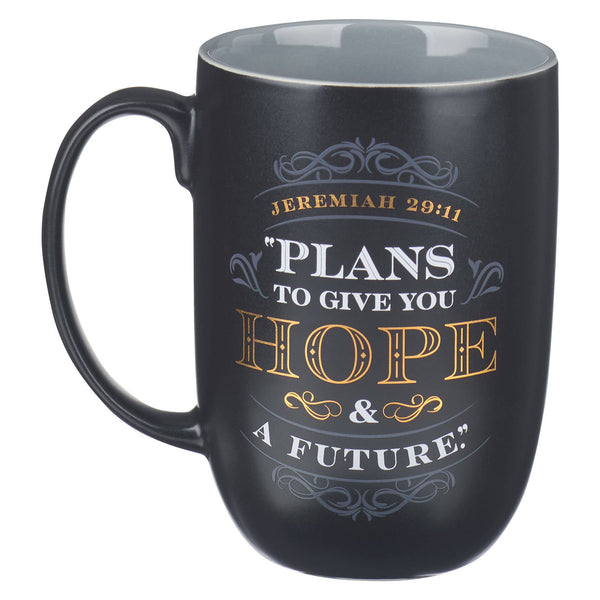 Plans for Hope and a Future Black Coffee Mug - Jer. 29:11
