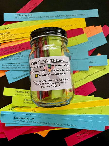 Bible Verses in a Jar- Color Coded Scripture