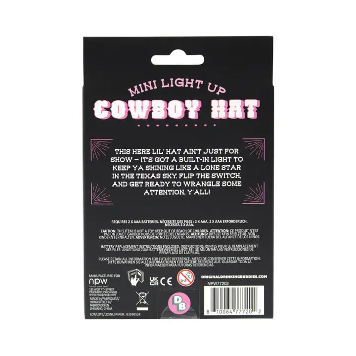 Mini Light Up Cowboy Hat