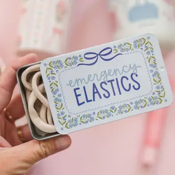 Emergency Elastics Travel Tin with 20 Hair Ties