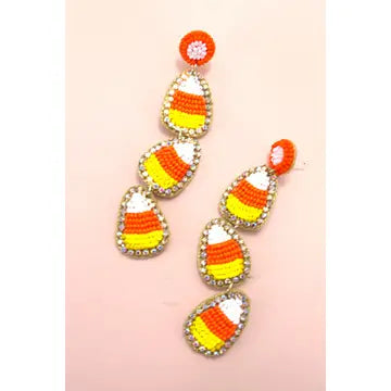 Halloween Seed Bead Dangle Earrings