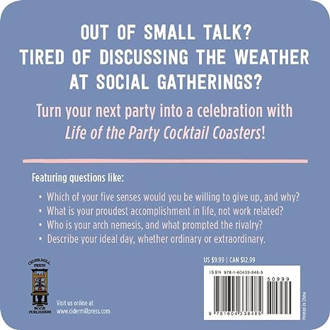 Life of the Party Cocktail Coasters 1: 60 Conversation Starters