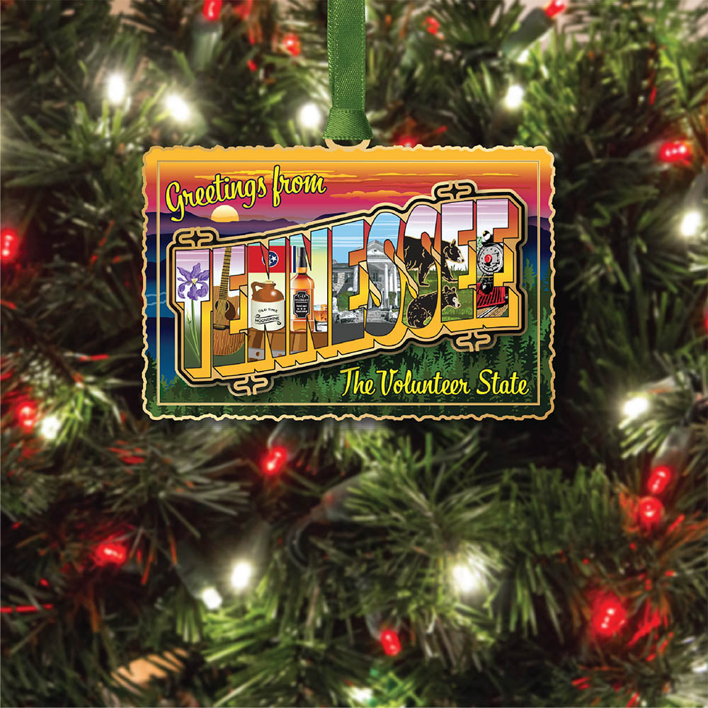 Tennessee Vintage Postcard Ornament