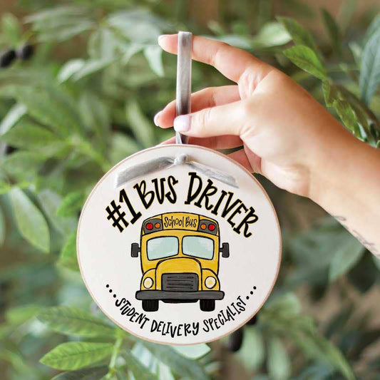 Bus Driver Christmas Ornament 6"