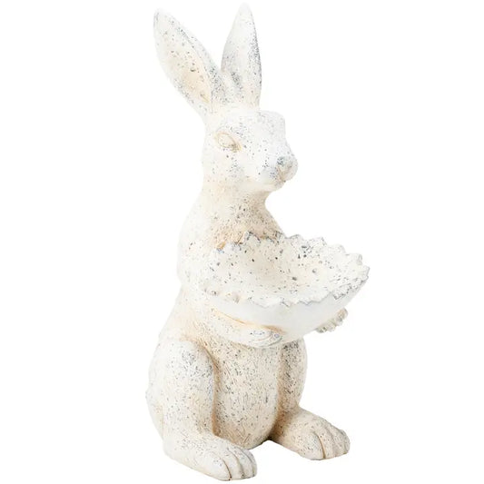 Bird Feeder Rabbit Figurine