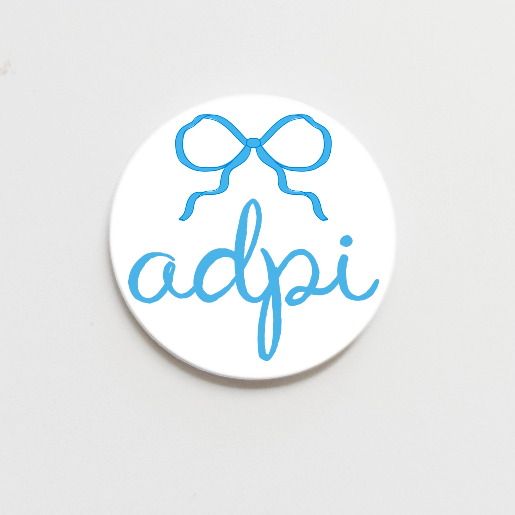 Alpha Delta Pi Greek Bow Button - 2.25 inch