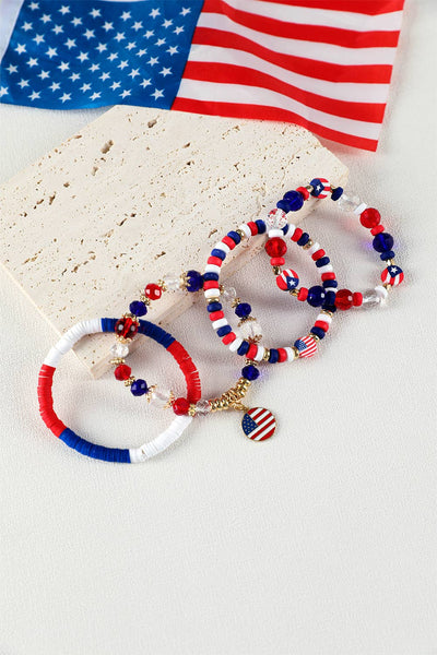 Flag Day Beaded Multilayered Bracelet