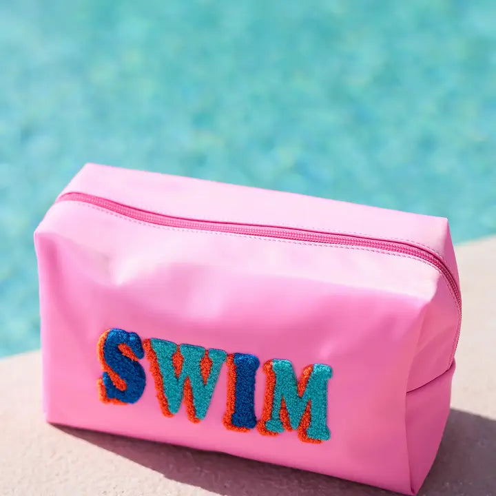 "Swim" Large Zip Pouch