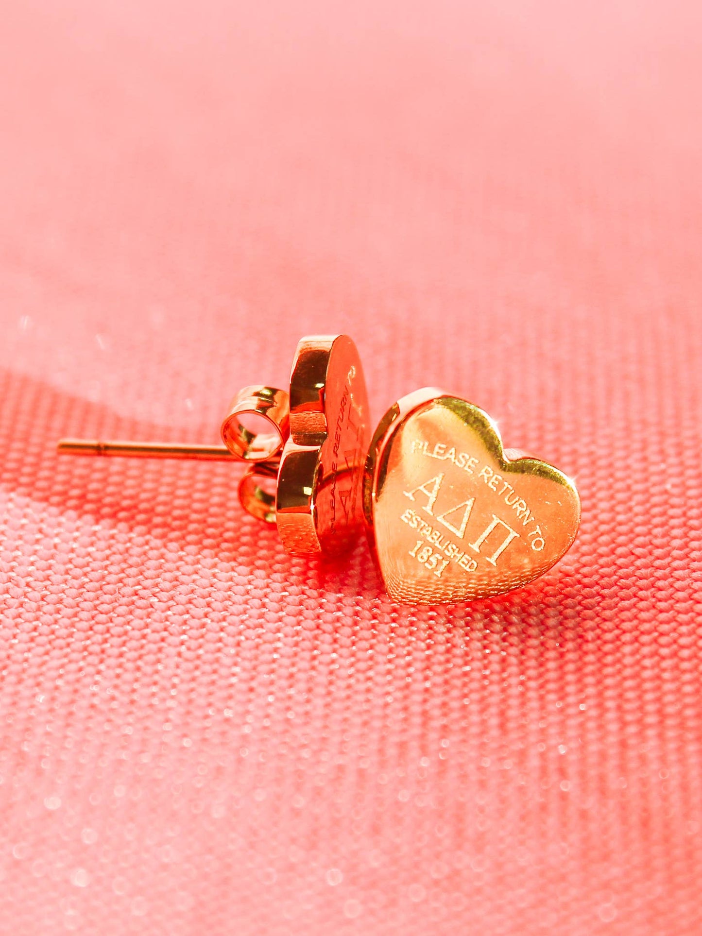 CHI Omega Sorority Heart Earrings: