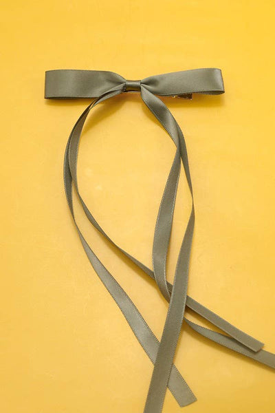 SKINNY RIBBON BOW HAIR CLIP