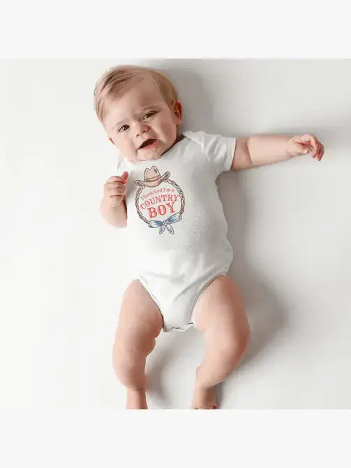 Country Boy Onesie: 6-12M