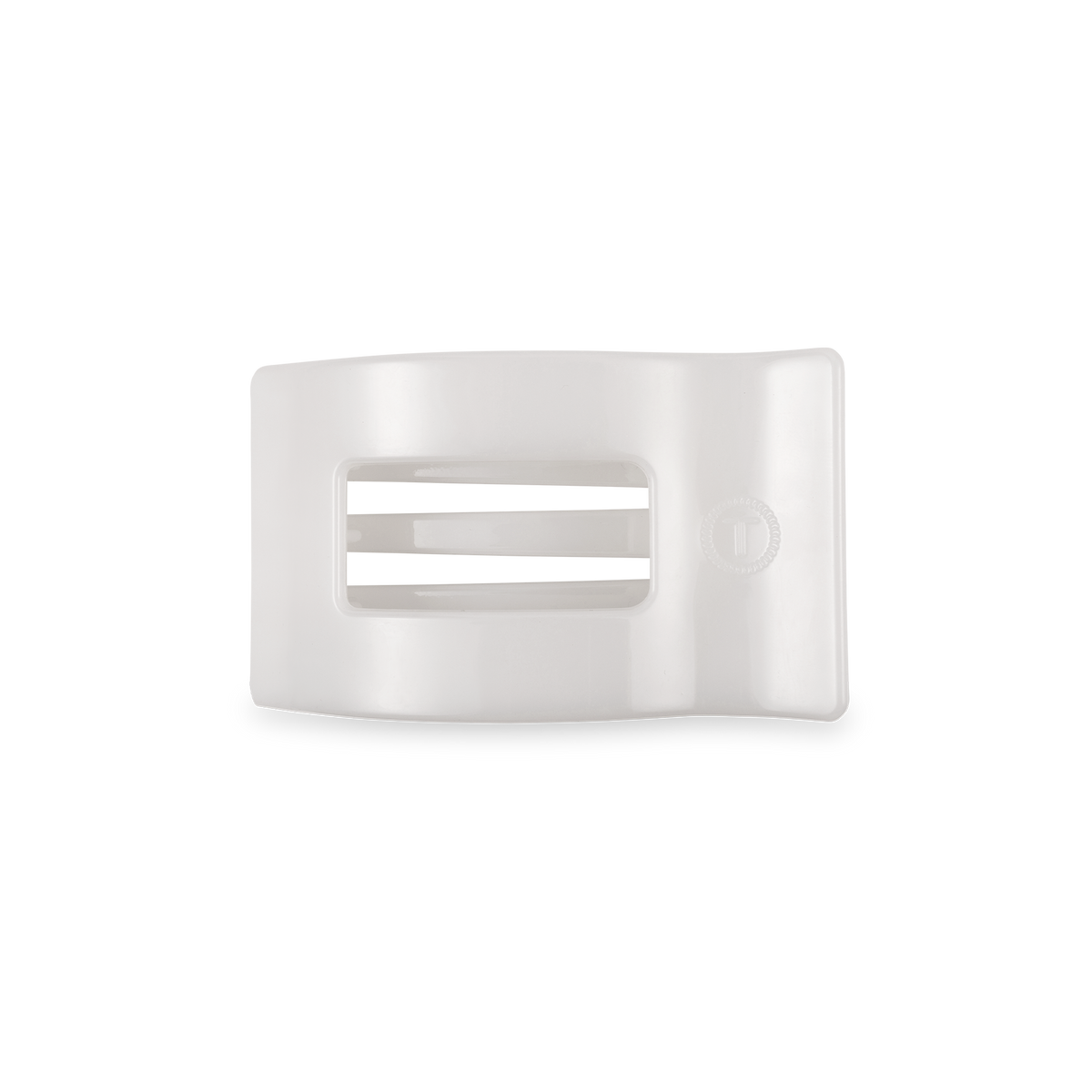Flat Rectangle Hair Clip | Small | Coconut White