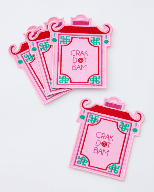 Pagoda Crak Dot Bam Cocktail Napkins -set of 4